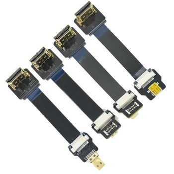 A3-D, HDMI FPV Cablu,în Jos în Unghi FPC HDMI Tip a la Micro HDMI Tip D Panglică Cablu Plat pentru GH4 GoPro BMPCC A5000 A6000 A7R A7S