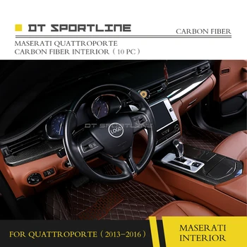 Real Carbon Fibre Ornamente Interioare Pentru Maserati Quattroporte M156 Dash Kit Consola centrala Capacul Mânerului Portierei tapiterie bord
