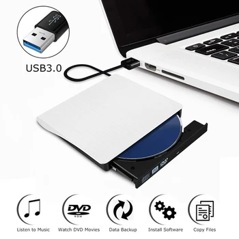 Portabil USB 3.0 DVD-ROM Unitate Optică Externă Slim CD-ROM Disc Reader Desktop PC, Laptop, Tableta de Promovare a DVD Player