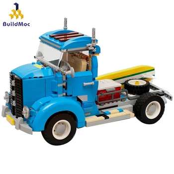 BuildMoc Technic Masina Mini Bloc Vehicul Assemable Jucărie De Învățământ Pentru Copii Beetle-Creatored Camion Masina Cărămizi Jucarii