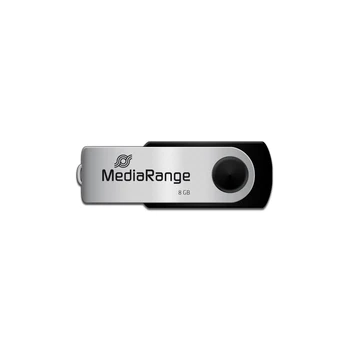 MediaRange MR908 USB flash drive 8 GB USB de Tip A / Micro-USB 2.0, Negru,Argintiu
