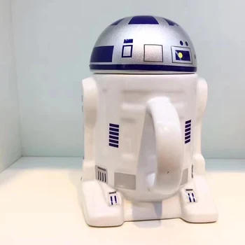 400ml Star Wars Ceașcă de Cafea Robot R2-D2 Cana de Portelan Material Cu Capac Model de petrecere a timpului Liber Cadouri
