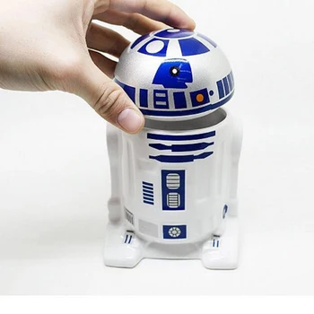 400ml Star Wars Ceașcă de Cafea Robot R2-D2 Cana de Portelan Material Cu Capac Model de petrecere a timpului Liber Cadouri