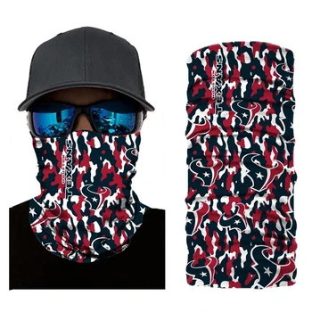 Houston unisex gât în aer liber tub masca Văl Roșu camuflaj geometrice bull cap de imprimare de moda Texanii Eșarfă Eșarfe