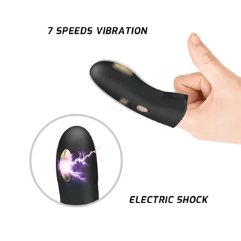 Degetul silicon Vibrator Pentru Femei Aur de 18K Electrozi de Șoc Electric Funcție de Sex Feminin Jucărie Clitoris Vagin Stimulator Anal