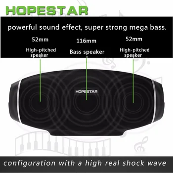 H20 30W Wireless Difuzor portabil Bluetooth rezistent la apa stereo radio soundbar în aer liber boombox Bass Subwoofer