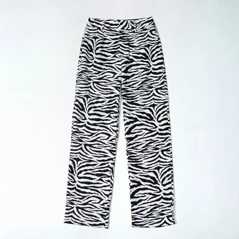RayRay Zebra Print Elegante Femei Pantaloni Codrin Harajuku Înaltă Talie Pantaloni 90 de Epocă Doamnelor Casual Mujer Pantalones Streetwear