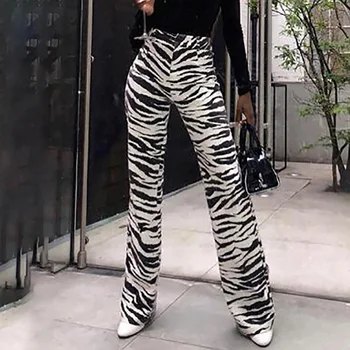 RayRay Zebra Print Elegante Femei Pantaloni Codrin Harajuku Înaltă Talie Pantaloni 90 de Epocă Doamnelor Casual Mujer Pantalones Streetwear