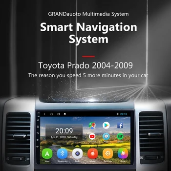 2 Din Android 10 Radio Auto Pentru Toyota Land Cruiser Prado 120 2004 - 2009 Navigatie GPS Auto Stereo Multimedia Player 2din nici un dvd
