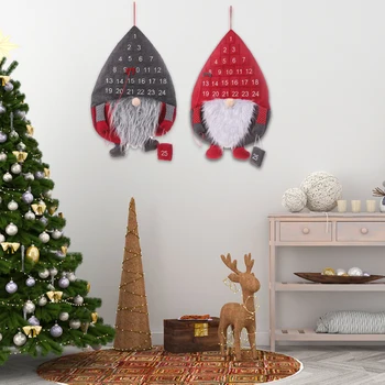 Numărătoarea inversă de crăciun Advent Calendar suedeză Moș Crăciun cu Buzunare Simțit Gnome Acasă Xmas Decor de Crăciun Cadouri