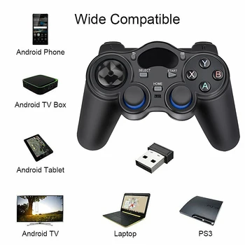 2.4 G Controler Gamepad Wireless Android Joystick Joypad cu OTG Converter Pentru PS4 Telefon Inteligent controller cu Fir USB Gamepad