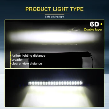 CO LUMINA Super Slim 6D LED Lumina de Lucru Off-Road 22