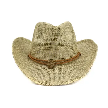Palarie de soare pentru bărbați și femei pălării de vară personalizate western cowboy pălărie de paie pălărie plajă HA18