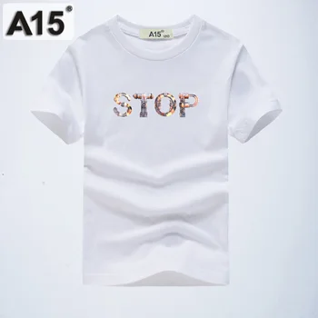 A15 tricou Bumbac Copii Amuzant 2019 Vara cu Maneci Scurte de Înaltă Calitate T-shirt pentru Fete Baieti tricou Top Tee Cămașă De 10 12 Ani