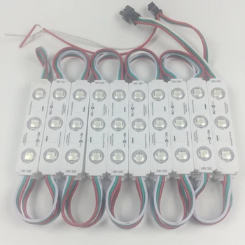 100 BUC WS2811 2811 IC 3led 5050 RGB LED Pixel Digitale Modulul String Lumina Impermeabil DC12V Injecție ABS Material