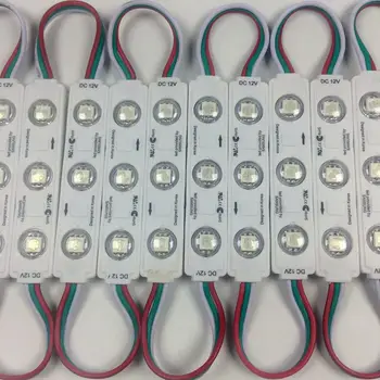 100 BUC WS2811 2811 IC 3led 5050 RGB LED Pixel Digitale Modulul String Lumina Impermeabil DC12V Injecție ABS Material