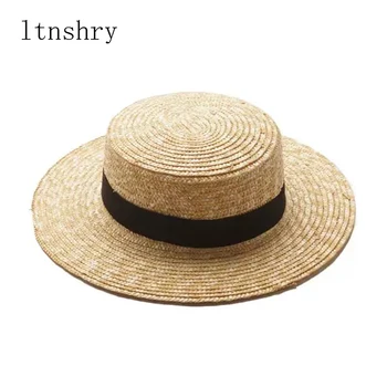 2019 pop Fierbinte de Vară a Femeilor Luntraș Plaja Pălărie de sex Feminin Casual Pălărie Panama Lady Brand Clasic, tv cu Bowknot Paie Pălărie de Soare Femei Fedora