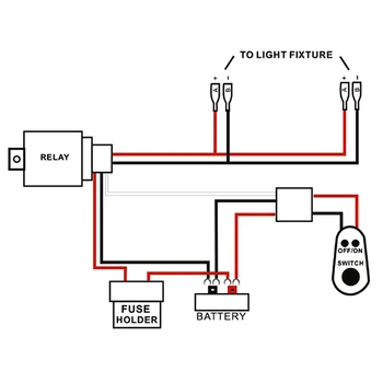 1 buc LED Lumina de Lucru Bar Cablajului Comutatorului de Comandă Kit Offroad 12V 40A CarLamp