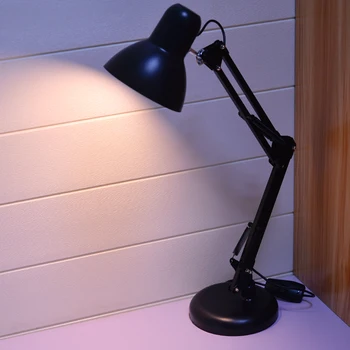 Brațul lung Lampa de Birou Pliere Reglaj Protecție a Ochilor Studiu Biroul Fier de Artă Lampă de Masă Lampă de Carte Pentru Pat și Calculatorul 3 Moduri de Culoare