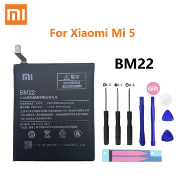 Original Xiao Mi Baterie Pentru XiaoMi BM22 5 Mi5 M5 Prim nivel de încărcare 3000mAh Capacitatea Reală de Înlocuire Telefon Batteria Akku