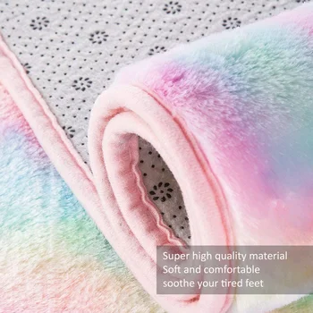 Curcubeu Gradient Tie-dye Covor Încet Părul Scurt de Înaltă Dens Dormitor Fete Camera Copiilor Noptiera Mat Roz Colorate Covoare Zona
