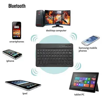 2.4 G Wireless Tastatura Bluetooth Tastatură Pentru ipad Tableta Telefon Cauciuc taste Reîncărcabilă tastatură Pentru Android ios Windows