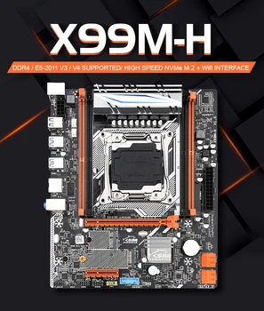 JINGSHA X99 lga 2011-3 placa de baza stabilit cu XEON E5 2620V3 și 2*8gb DDR4 2133 MHZ ECC REG suport RAM NVME M. 2 USB3.0, SATA 3.0