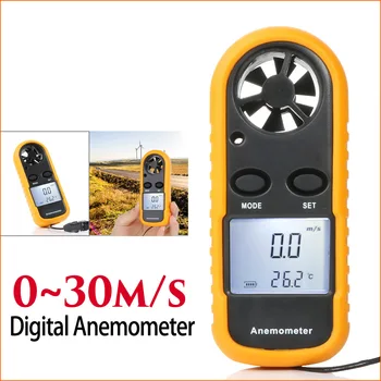 Anemometru portabil Anemometro Termometru GM816 Viteza Vântului Ecartament de un Metru 40DC25
