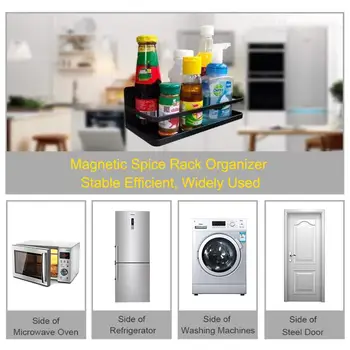 Din Oțel Inoxidabil Magnetic Raft Puternic Și Durabil Pentru Frigider Spice De Stocare Bucătărie Organizator De Bucatarie Condimente Rack