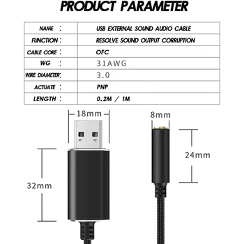USB-3.5 mm pentru Căști și Microfon Jack o cu Adaptor Combo de 3.5 mm Aux Stereo Converter pentru Cască Mac, PS4, PC