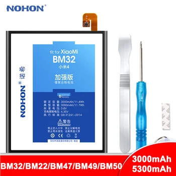 NOHON BM32 BM22 Baterie Pentru Xiaomi Mi 4 5 Max 2 Max2 Mi4 Mi5 Redmi 3 3 3X 4X BM47 BM49 BM50 Telefon Înlocuire Baterii cu Litiu