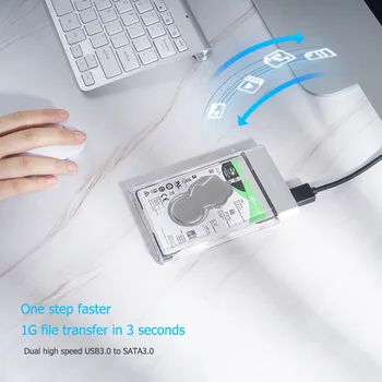 ORICO 2.5 inch Transparent Hard Disk Cutie de 5Gbps SATA la USB 3.0 Hard Disk Caz Instrument Gratuit, Cabina de Sprijin 4TB pentru 7-9.5 mm HDD