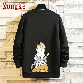 Zongke Desene animate Vintage Tricou Bărbați Îmbrăcăminte Japonez Streetwear Barbati Topuri Hip Hop Harajuku Pulover Bărbați Jachete M-5XL 2020