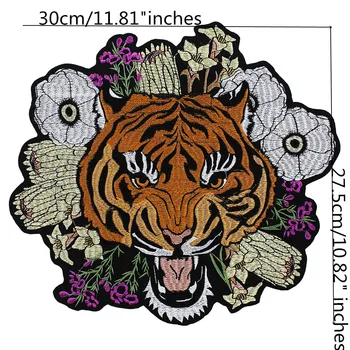 Craniul Muzica Patch Cat de Flori de Trandafir Tigru Șarpe DIY Pânză Insigne Patch Blugi Jachete Sac de Haine Îmbrăcăminte de Fier pe Aplicatiile P92