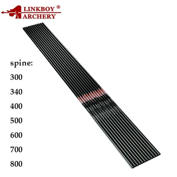 6pcs Linkboy tir cu Arcul Carbon Pur Săgeată Spine300-800 30/32inch Arbore pentru Arcul tir cu Arcul Accesorii de Vânătoare în aer liber