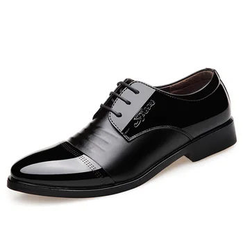 Mazefeng Oxfords Barbati Din Piele Pantofi Britanic Negru Albastru Pantofi Handmade Confortabil Rochie Formale Bărbați Apartamente Dantela-Up Bullock 2020 Nou