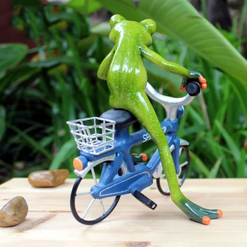 Animale drăguț Broasca 3D Creative Amuzant Cadă Broasca Grădină Zână Drăguț casă de Păpuși Decor Ornamente DIY Accesorii