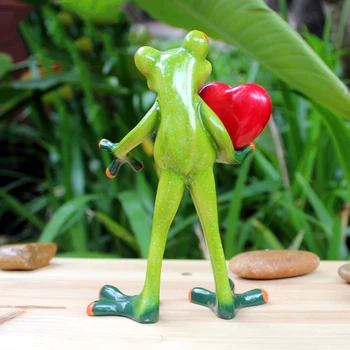 Animale drăguț Broasca 3D Creative Amuzant Cadă Broasca Grădină Zână Drăguț casă de Păpuși Decor Ornamente DIY Accesorii