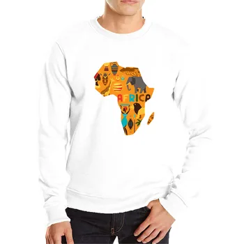 De vânzare la cald Africa harta Hanorace design rece harta Hoodie bărbați de bună calitate și moale de bumbac, Tricou hip hop Streetwear mens Qutwear