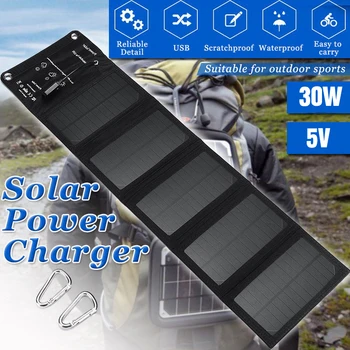 30W 5V Pliere Panou Solar Pliabil Portabil Putere Încărcător Pentru Telefon Mobil Camping în aer liber