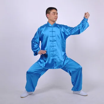 Kung Fu Uniforme maneca Lunga Tai Chi Îmbrăcăminte de Arte Marțiale Costum de Wushu de Performanță Costum Taiji Uniformă