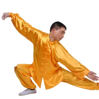 Kung Fu Uniforme maneca Lunga Tai Chi Îmbrăcăminte de Arte Marțiale Costum de Wushu de Performanță Costum Taiji Uniformă