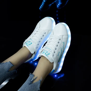 Dimensiunea 35-44 Fete Led-uri USB de Încărcare Luminos Adidasi Copii Anti-alunecos Stralucitoare Adidasi Casual Fete Running Pantofi cu Lumini