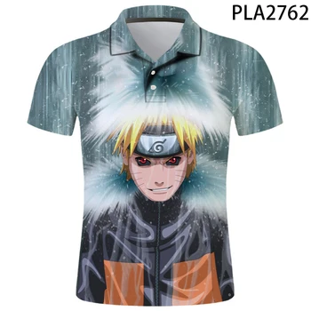 Tricou Polo Barbati Tricouri de Vara cu Maneci Scurte Imprimate 3D Hombre Camisas De Polo Casual Cool Naruto Uzumaki Naruto Streetwear Topuri