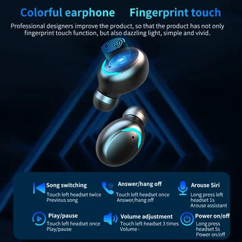 Bluetooth 5.0 Căști De Încărcare Cutie Căști Wireless Stereo Sport Căști Căști Cu Microfon I5000 I9900