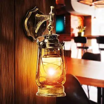 E27 Europene Retro LED Lampă de Perete de Epocă Lampi cu Kerosen corp de iluminat Pentru Bar cafenea Baie Tranșee pandantiv lumini