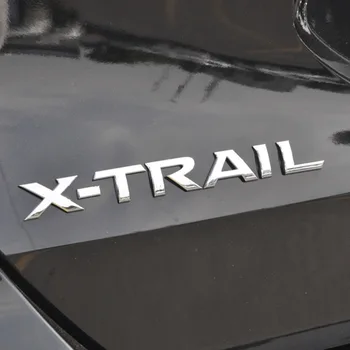 Chrome Sticlos ABS Insigna Emblema Autocolant Pentru Nissan X Trail Xtrail din Spate Coada Portbagaj Logo-ul de Brand Insigna Emblema Sitker