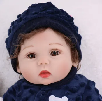 17inch 43CM Bebe Papusa Reborn Fată Copilul Corp Plin Silicon Moale Renăscut Baby Girl Doll Realist Baie pentru Copii Jucărie Cadouri Brinquedos