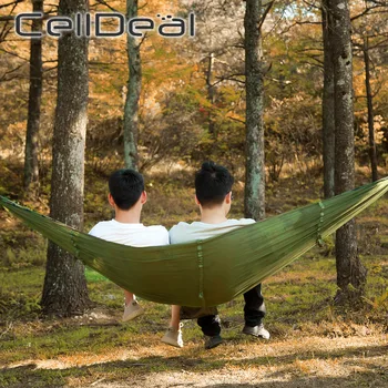 CellDeal Camping Hamac cu Plasă de Țânțari Lumina Portable Swing de Dormit în aer liber, Hamac cu Parașuta Hamace Camping Chestii Pop-Up