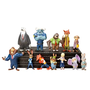 12buc/set Disney Pixar Animal Nebun Oraș Zootopia Zootropolis jucarie figurina papusa Judy anime cosplay copii din PVC jucarie cadou